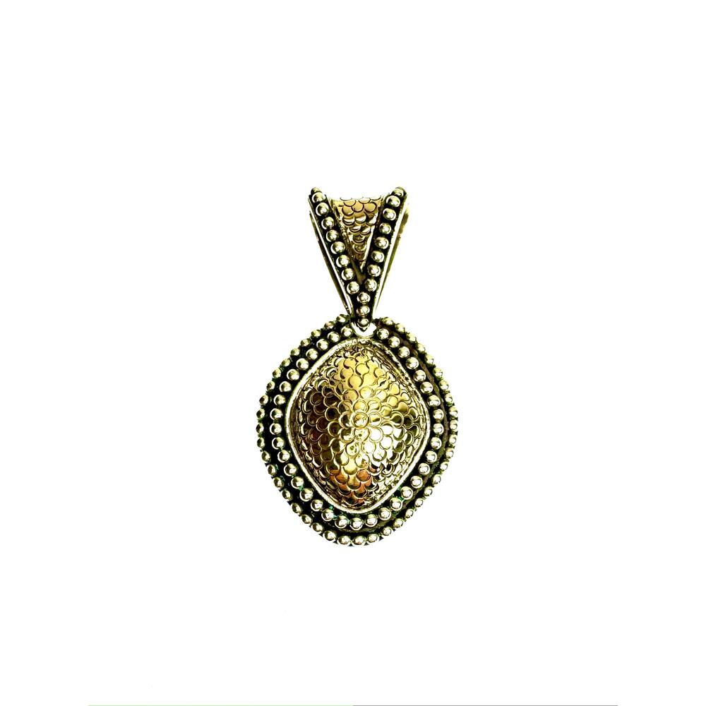 John Hardy Naga Collection 18K Gold & Sterling Silver Pendant Enhancer